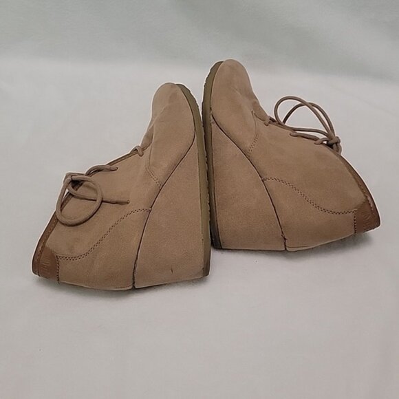 Mad Love Tan Wedge Ankle Boots Size 9 - Picture 9 of 9